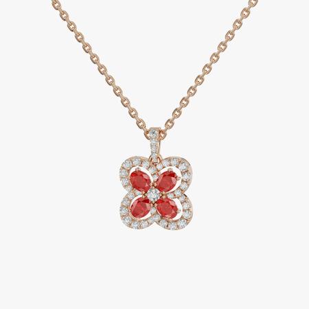 Hortensia Ruby Jewelry Pendant
